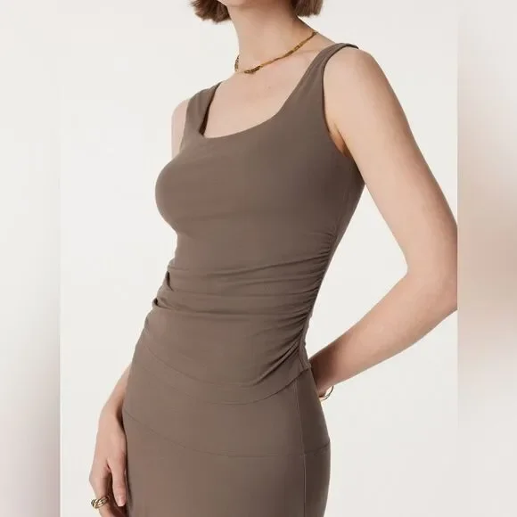 NWT OGL Eco-SkinKiss® Airy Square Neck Side Ruched Brami Tank - Black Size L - Picture 7 of 10